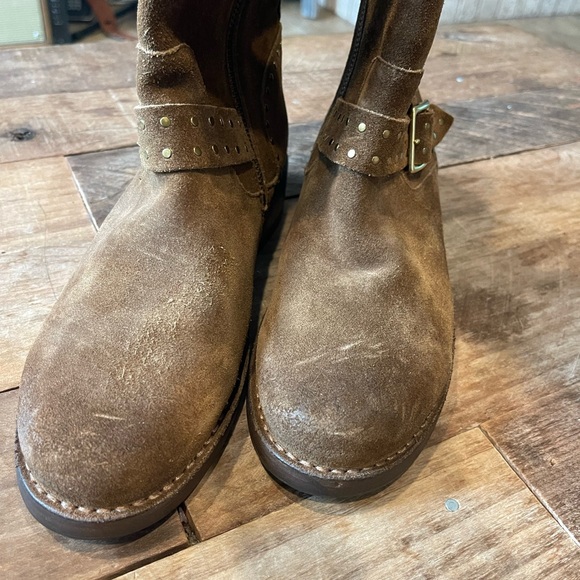 Brown Frye Vicky Stud Suede Engineer Boot Size 9.5 - Picture 3 of 7